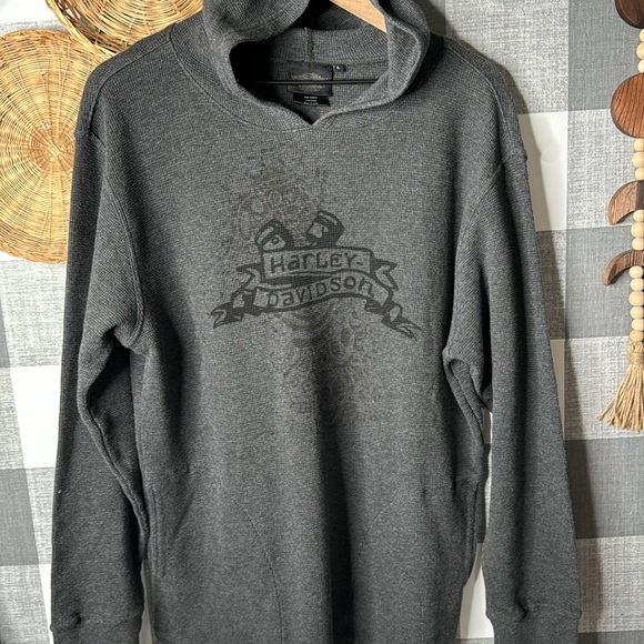 Harley Davidson Thermal Pullover Hoodie - Picture 2 of 7
